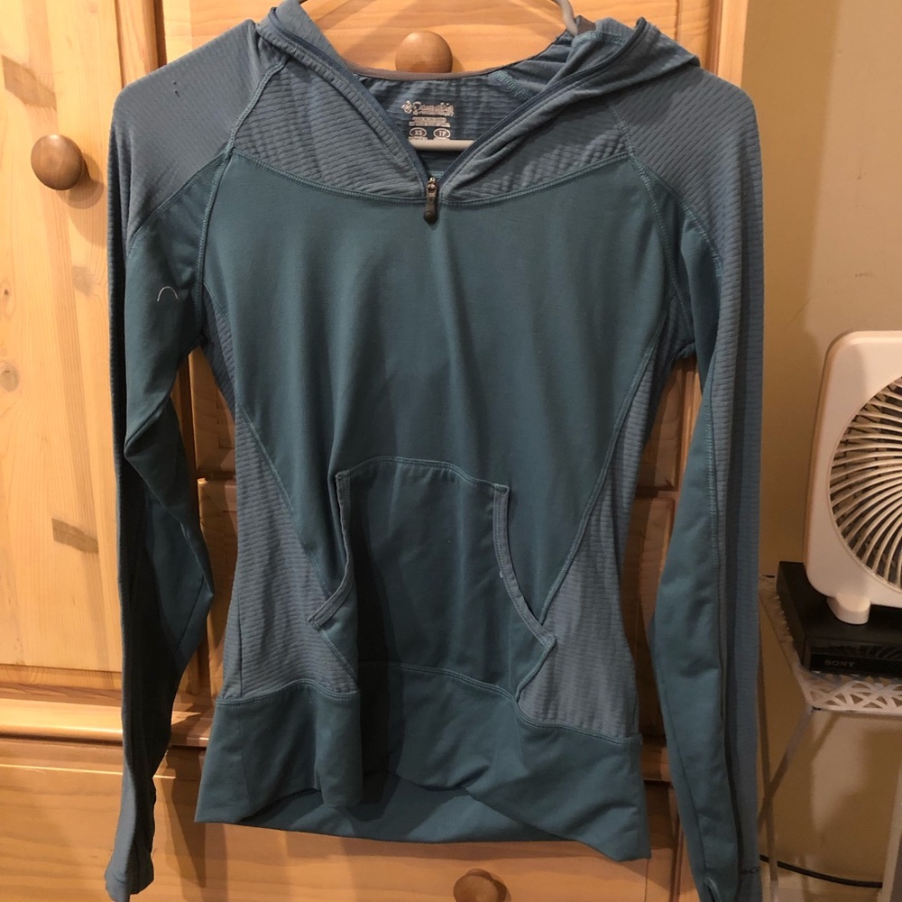 Columbia Teal Pullover w/ hood